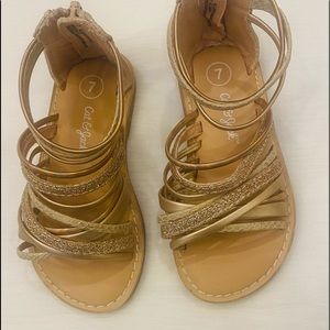 Gold Ankle Strap Sandals